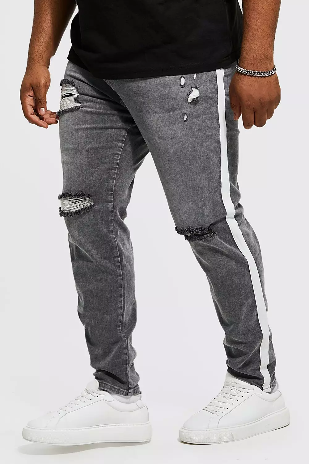 Men's side best sale tape jeans